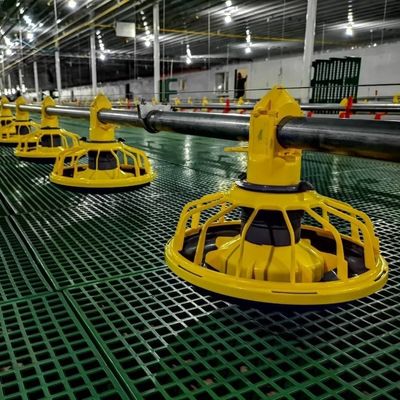 Sıcak gazlı tavuk Yetiştirme Ekipmanları Yer Broiler Pan Besleyici Kümes Hayvanları